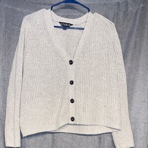 Studio Y Women's Classic Gray Cardigan